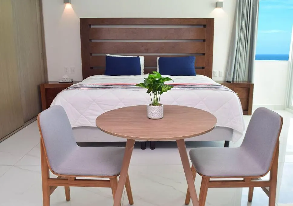 Hermoso Estudio Frente Al Mar, Balcon, Gym 3504 Cancún Apartmán